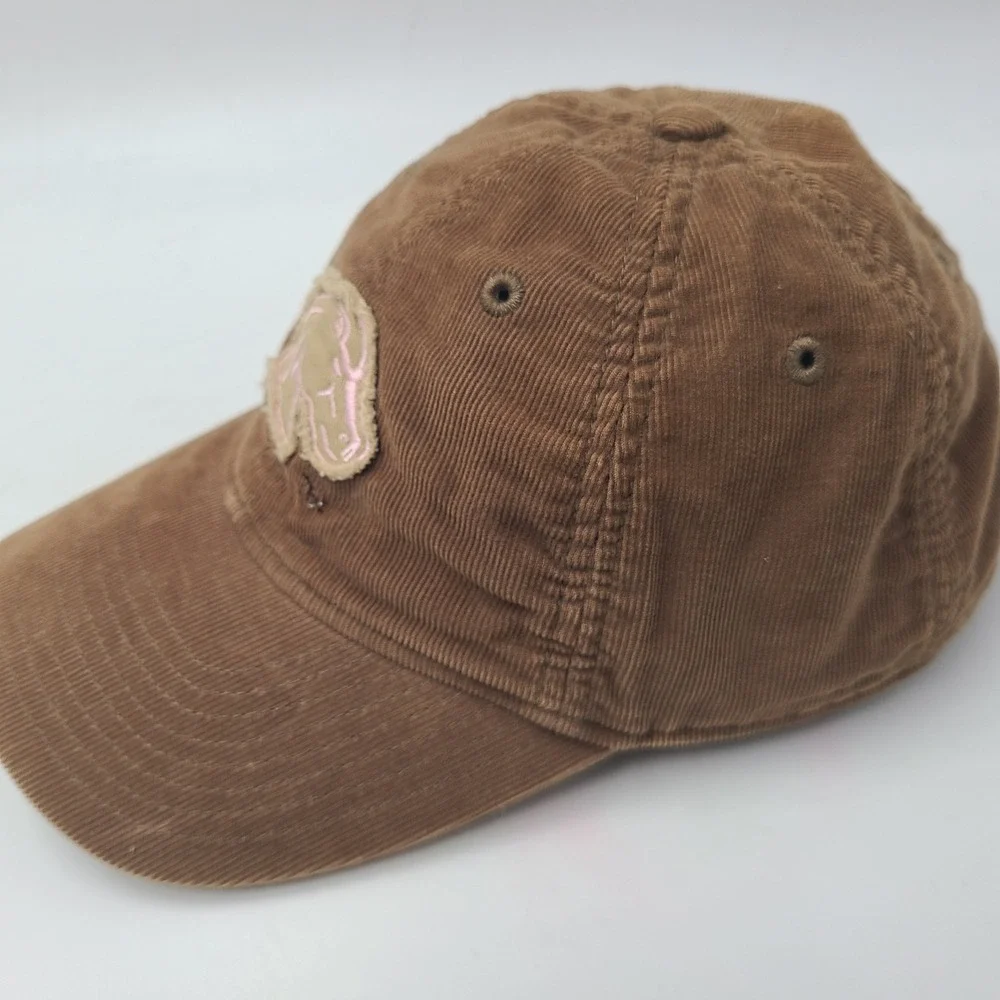 Women Boise State Broncos Hat Strapback (Fits Small) Adidas Brown Pink‎ Corduroy